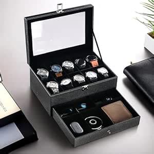 Kuber Industries 10 Slots Wrist Watch Organiser Box for Men & Women ...