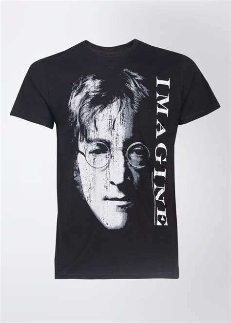 John Lennon Printed Men's Round Neck Black T-Shirt - Buy Black John ...