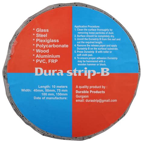 Durastrip B Butyl Self Adhesive Bitumen Flashing Tape, 1000 cm x 5 cm ...
