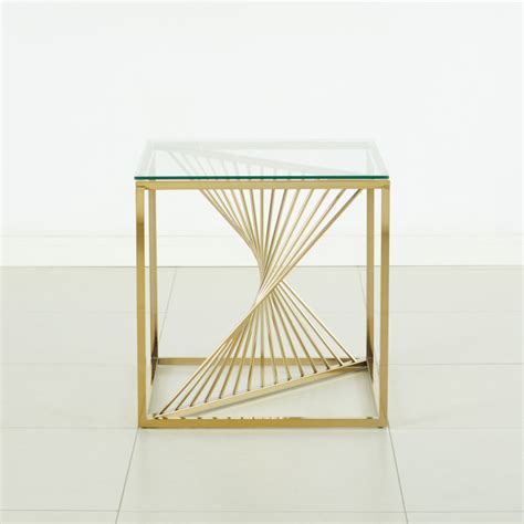 Buy Alfie Square End Table - Gold from Home Centre at just INR 38750.0