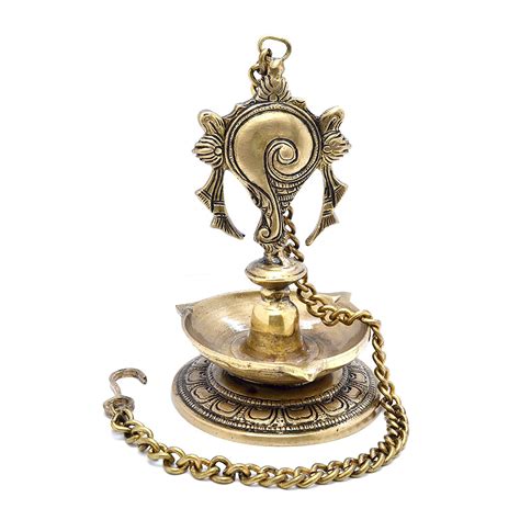 Brass Shankh Design Hanging Diya – Two Moustaches Store
