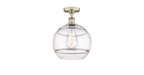 Innovations Lighting 616-1F-AB-G556-12CL Rochester 12" Wide Semi-Flush ...