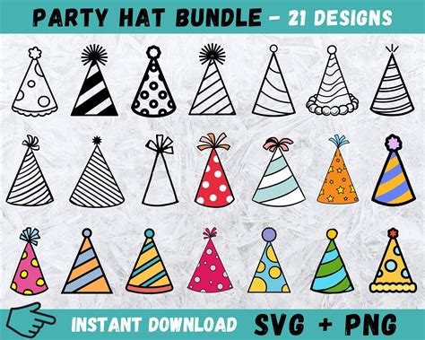 Party Hat SVG, Birthday Hat Svg, Party Hat Clipart, Party Hat Cut Files ...