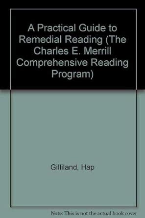 Buy A Practical Guide to Remedial Reading (The Charles E. Merrill ...
