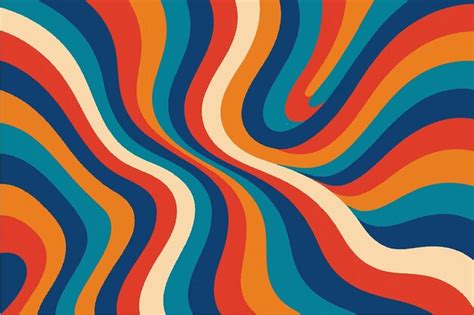 Colorful and abstract wavy patterns modern and retro designs | Premium ...