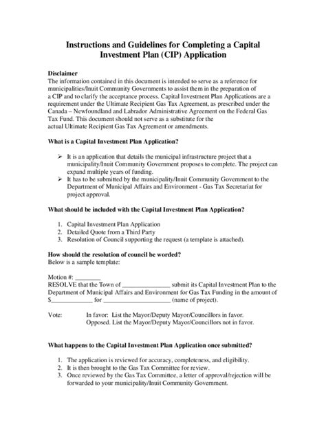 Fillable Online www.gov.nl.campafilesInstructions and Guidelines for ...