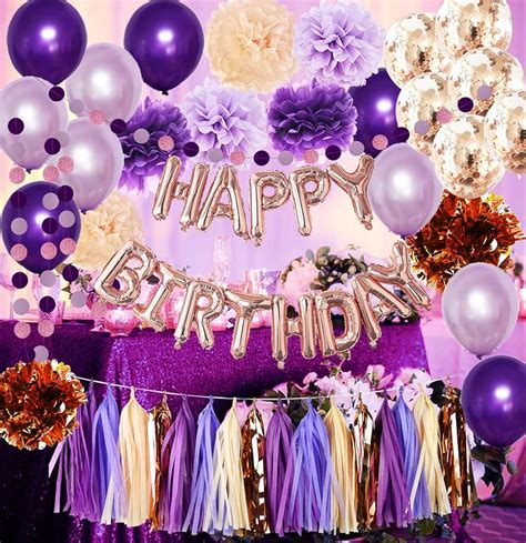 Happy Birthday Confetti Purple