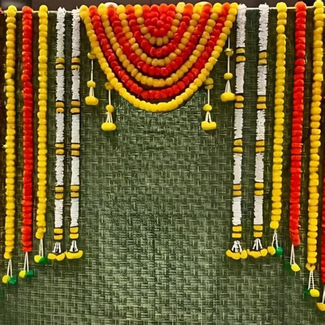 Buy Virushka Artificial Marigold Fluffy Flowers with Jasmine, Tuberoses ...