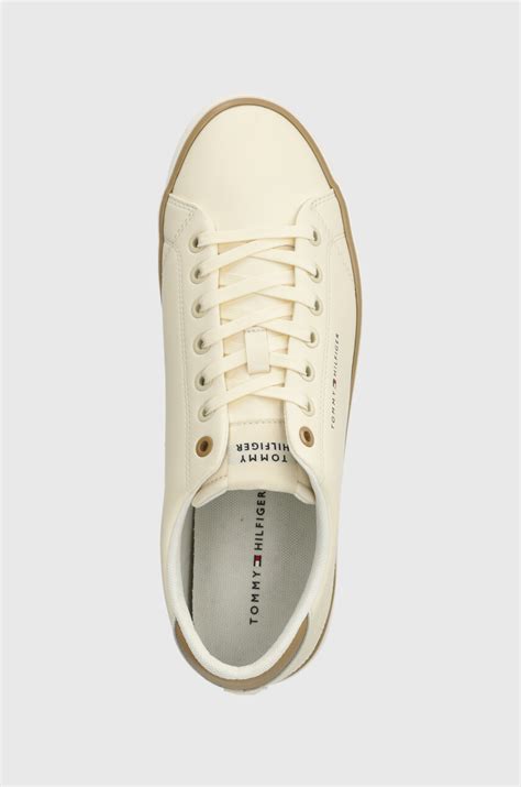 Tommy Hilfiger tenisówki skórzane TH HI VULC CORE LOW LEATHER ESS ...