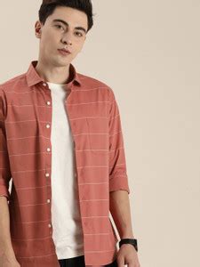 INVICTUS Men Striped Casual Pink Shirt - Buy INVICTUS Men Striped ...