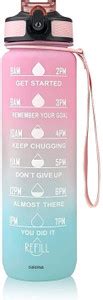NJ ENTERPRISE Unbreakable Water Bottle 1 L with Motivational Time ...