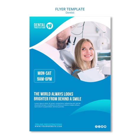 Conceito de modelo de panfleto de dentista | PSD Premium