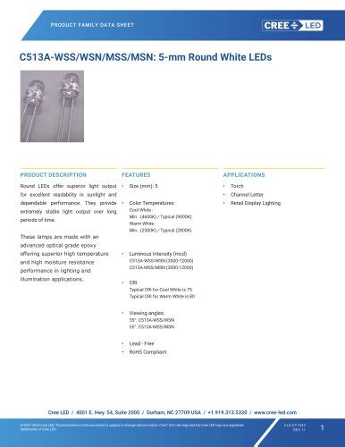Led light Catalog - Cree - PDF Catalogs | Technical Documentation ...