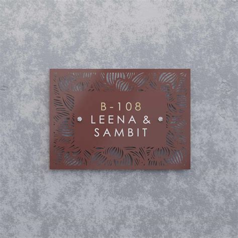 Niloufer Steel Name Plate – Housenama