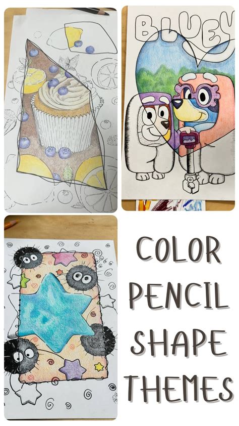 Themed Shapes (Color Pencil), Sunflower Van Geaux Art Studio ...