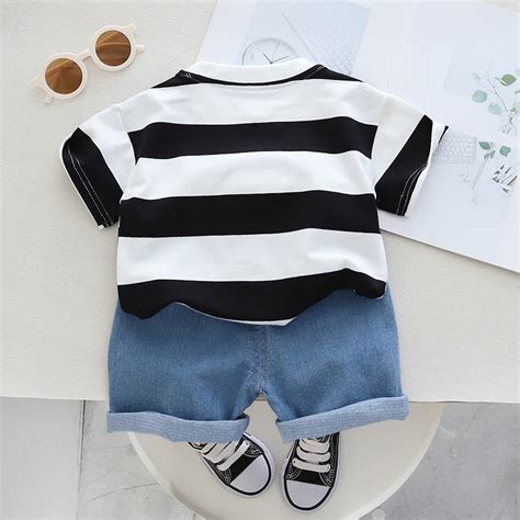 Boy's White Text Print T-Shirt & Shorts Set – Googo Gaaga