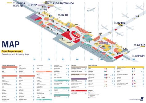 Copenhagen Airport Map (Most Up-To-Date) - All Maps