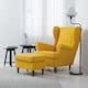 STRANDMON wing chair, Skiftebo yellow - IKEA