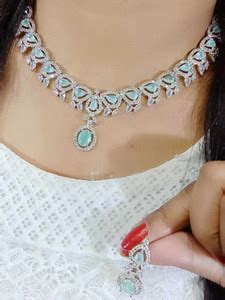 SSN Global Alloy Silver Jewellery Set Price in India - Buy SSN Global ...