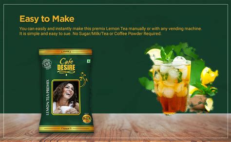 Cafe Desire Instant Tea Premix (Lemon Tea) - 1 kg | Makes 80-100 Cups ...