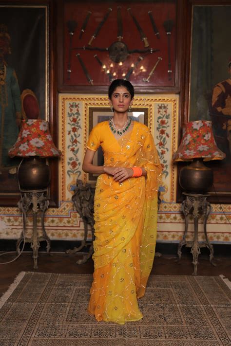 Haldi Sarees Collection. Explore Vibrant Picks – Geroo Jaipur