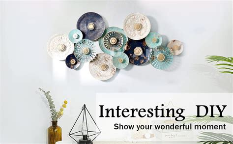 Zove Metal Wall Art Iron Set of 5 PCS Wall Hanging Home Decoration ...