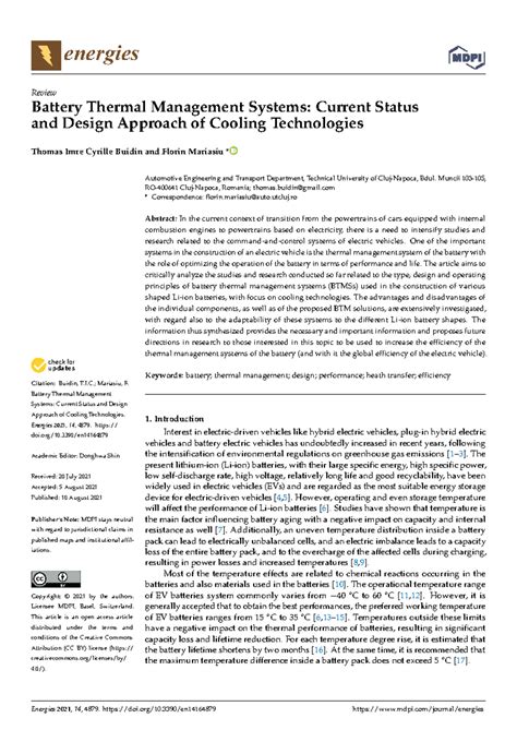 Battery Thermal Management Systems: Current Status & Cooling Tech ...