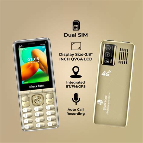 BlackZone WINX 4G+ Volte with 2.8 Inch keypad ,Touch Screen & Support ...