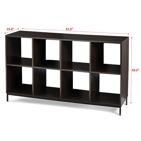 Better Homes & Gardens 8-Cube Organizer with Metal Base, Espresso ...