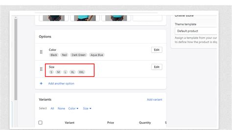 Size chart on the product page – Etraffic Webexpert