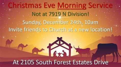 Sunday Morning Christmas Service, 2105 S Forest Estates Dr, Spokane, WA ...
