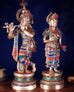 Large Brass Radha Krishna Statues - 36" Height, stonework – Budhshiv.com