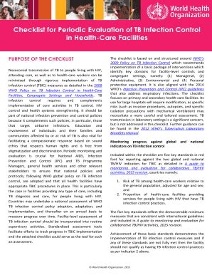 Fillable Online Checklist for Periodic Evaluation of TB Infection ...