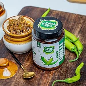 Indesi Tadka Fresh Handmade Green Chilly Pack of 2-700Gms| Ready to Eat ...