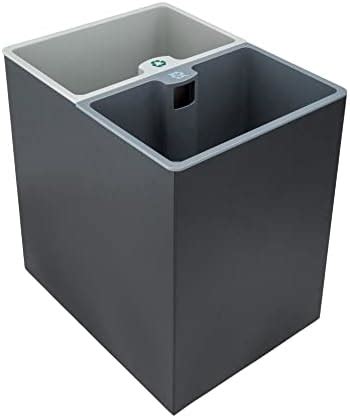 DOLPHY 14 Ltr Black Square Shape Room Dustbin with Two Container for ...