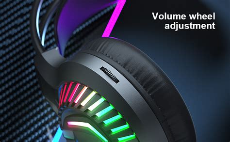 AULA S605 Professional RGB Gaming Headphones with Adjustable Mic Wired ...