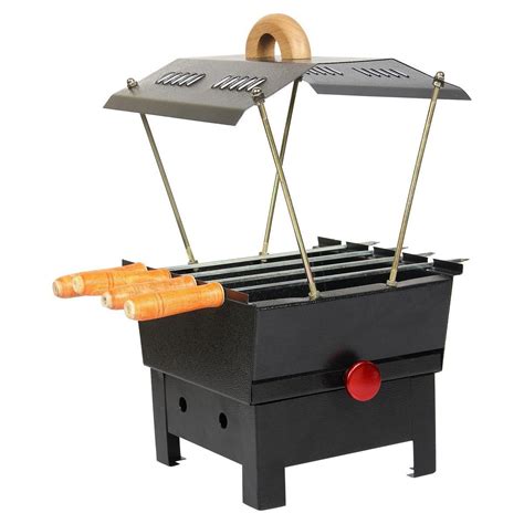 Barbeque Charcoal Grill 04 | Hut Shaped Barbeque | Black Iron Barbeque ...
