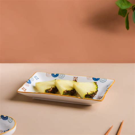 Feliz Rectangle Snack Plate Online - Premium Snack Plate | Nestasia