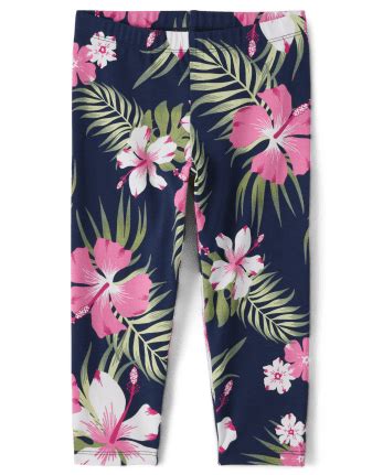 Girls Print Knit Capri Leggings - BLUE | The Children's Place