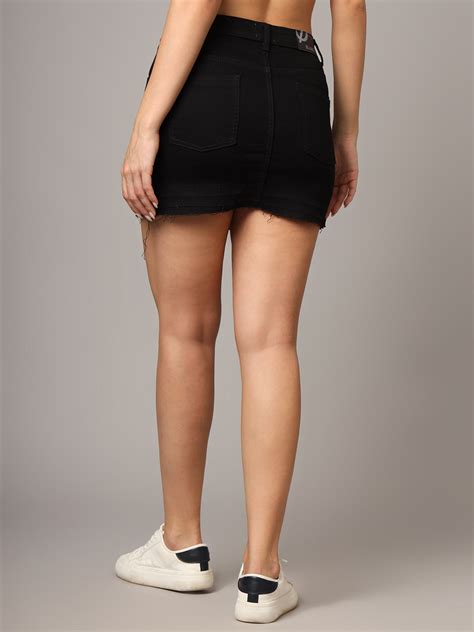 Black Side Slit Mini Skirt – Blanck Denim