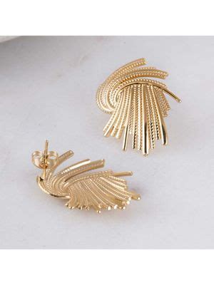 Buy Palmonas Whirlwind Gold Earrings for Womens - Waterproof and Anti ...