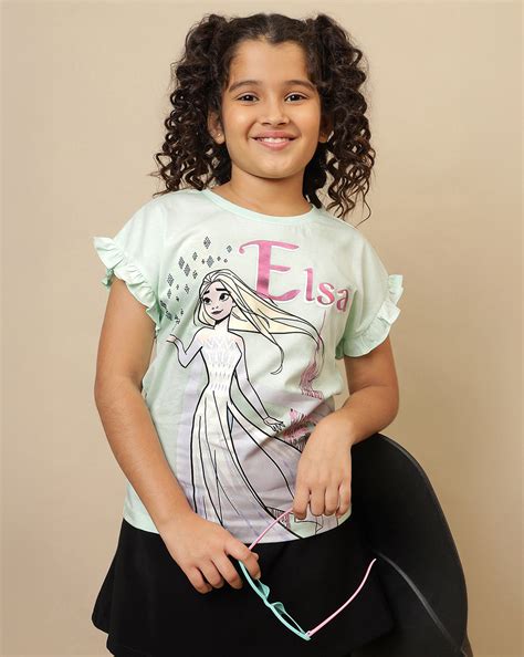 Frozen Printed Relaxed Fit Tshirt For Girls – Kidsville