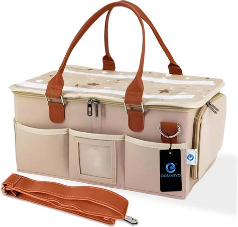 Buy OCEANEVO Cute Felt Diaper Caddy Organizer Bag with Lid and ...