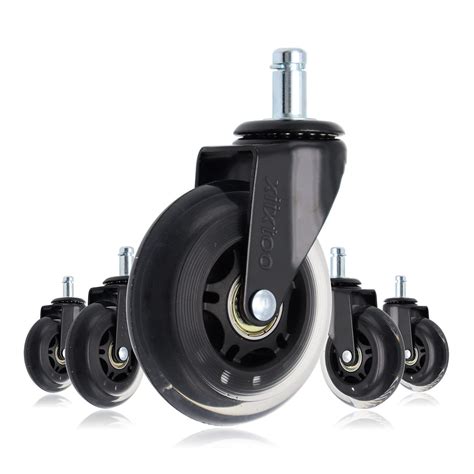 Buy xiixtoo Office Chair Caster Wheels (Set of 5) - Heavy Duty & Safe ...