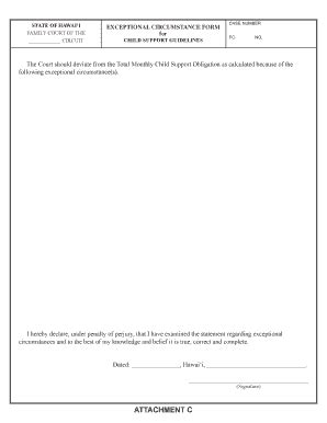 Fillable Online case number exceptional circumstance form for child ...