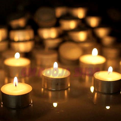 Tea Light Candles Round Shaped Buy online at best price from Om Pooja Shop