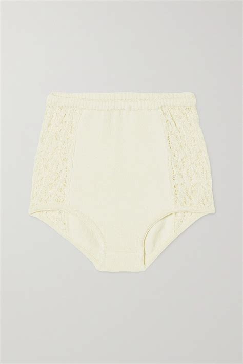Buy Le Kasha Net Sustain Ubari Crocheted Organic Linen Briefs - White ...