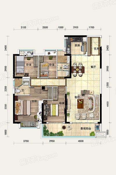 140平米房屋平面图,120平米房屋平面图,140平房子平面图_大山谷图库