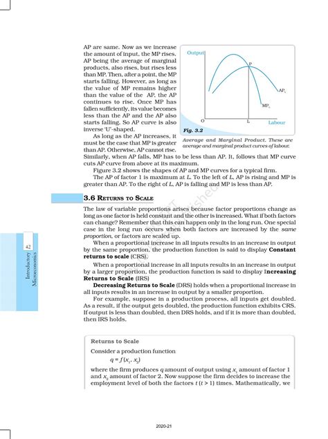 Production And Costs - NCERT Book of Class 12 Introductory Microeconomics