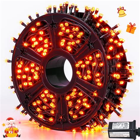 JMEXSUSS 600 LED Orange String Lights / 200 LED Orange String Lights ...
